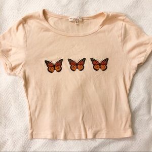 Truly Madly Deeply butterfly crop top